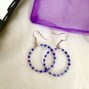 Handmade Beaded Hoops